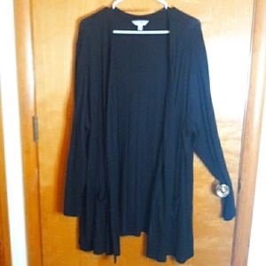 Terra & sky 3x black cardigan